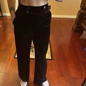 Calvin Klein black velour trousers
